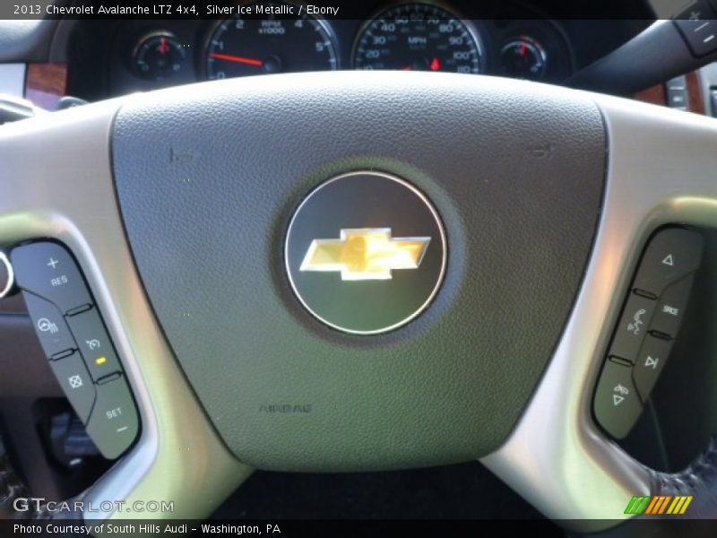 Silver Ice Metallic / Ebony 2013 Chevrolet Avalanche LTZ 4x4