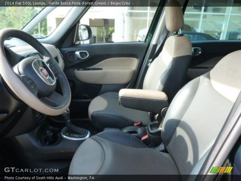 Verde Bosca Perla (Forest Green) / Beige/Grey 2014 Fiat 500L Lounge