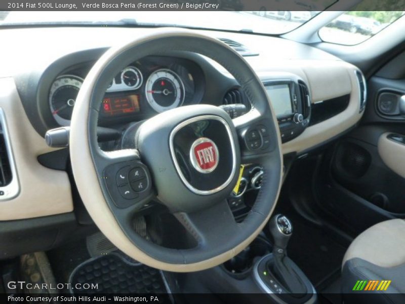 Verde Bosca Perla (Forest Green) / Beige/Grey 2014 Fiat 500L Lounge