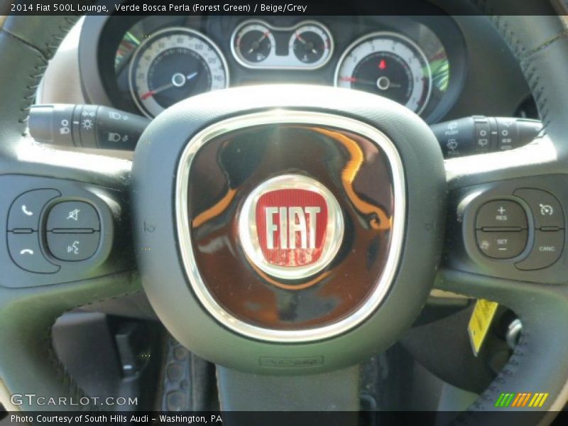 Verde Bosca Perla (Forest Green) / Beige/Grey 2014 Fiat 500L Lounge