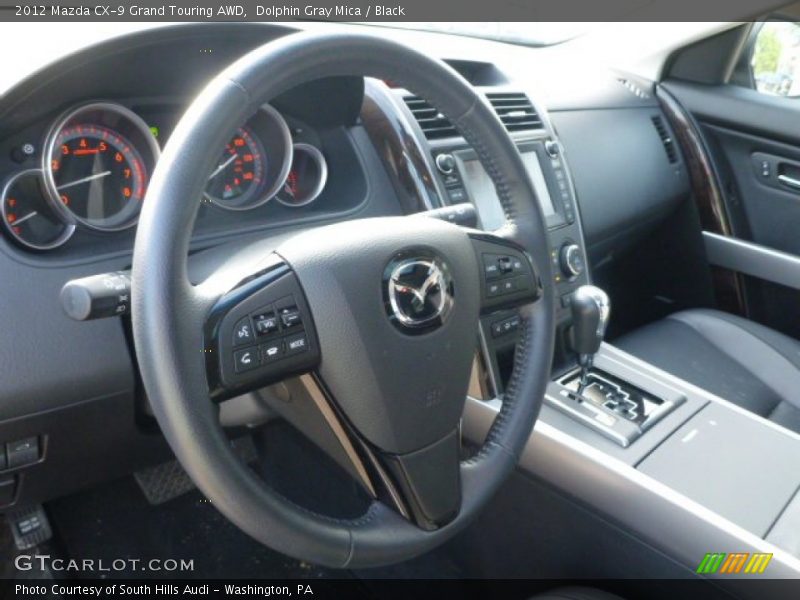 Dolphin Gray Mica / Black 2012 Mazda CX-9 Grand Touring AWD