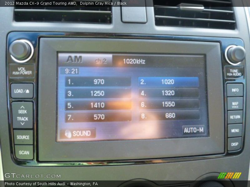 Dolphin Gray Mica / Black 2012 Mazda CX-9 Grand Touring AWD