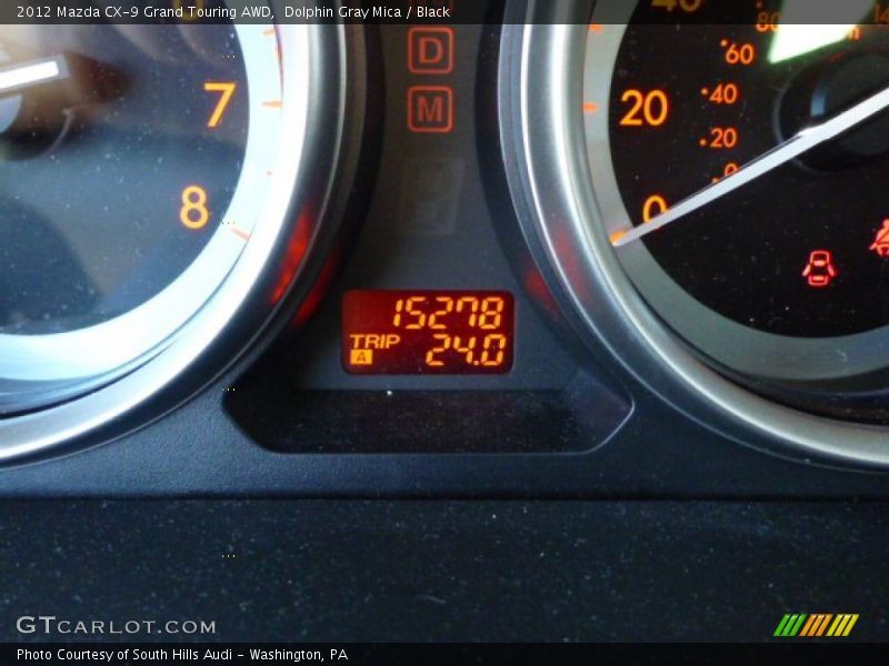 Dolphin Gray Mica / Black 2012 Mazda CX-9 Grand Touring AWD