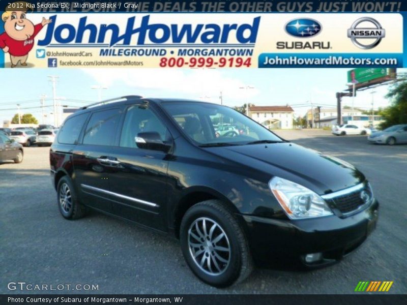 Midnight Black / Gray 2012 Kia Sedona EX