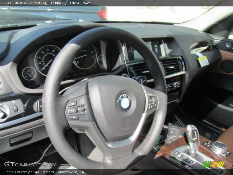 Jet Black / Saddle Brown 2015 BMW X3 xDrive28i