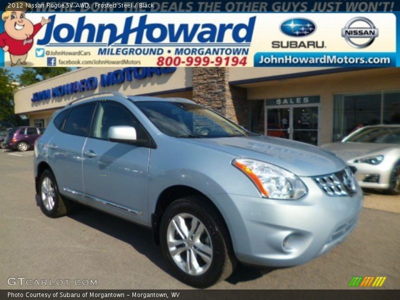 Frosted Steel / Black 2012 Nissan Rogue SV AWD