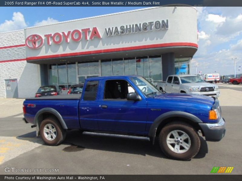 Sonic Blue Metallic / Medium Dark Flint 2005 Ford Ranger FX4 Off-Road SuperCab 4x4