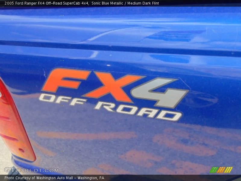 Sonic Blue Metallic / Medium Dark Flint 2005 Ford Ranger FX4 Off-Road SuperCab 4x4