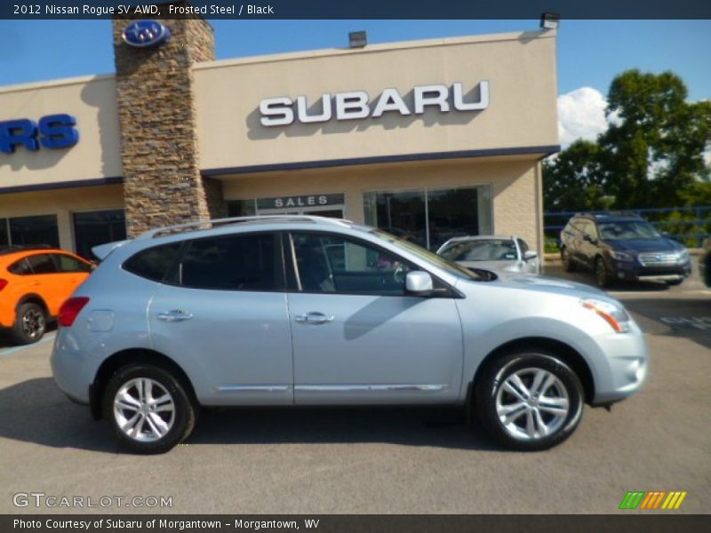 Frosted Steel / Black 2012 Nissan Rogue SV AWD