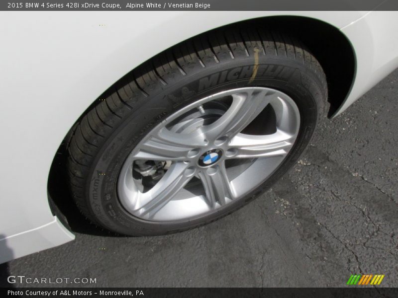 Alpine White / Venetian Beige 2015 BMW 4 Series 428i xDrive Coupe