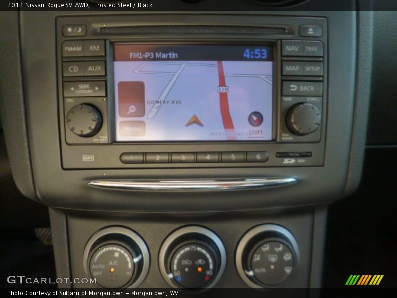 Frosted Steel / Black 2012 Nissan Rogue SV AWD