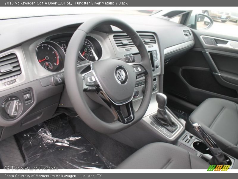 Tungsten Silver Metallic / Black 2015 Volkswagen Golf 4 Door 1.8T SE