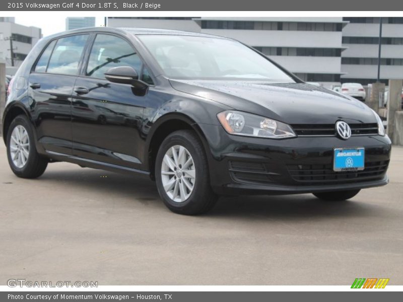 Black / Beige 2015 Volkswagen Golf 4 Door 1.8T S