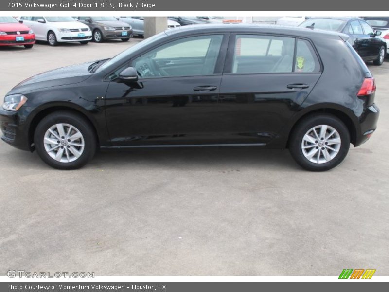 Black / Beige 2015 Volkswagen Golf 4 Door 1.8T S