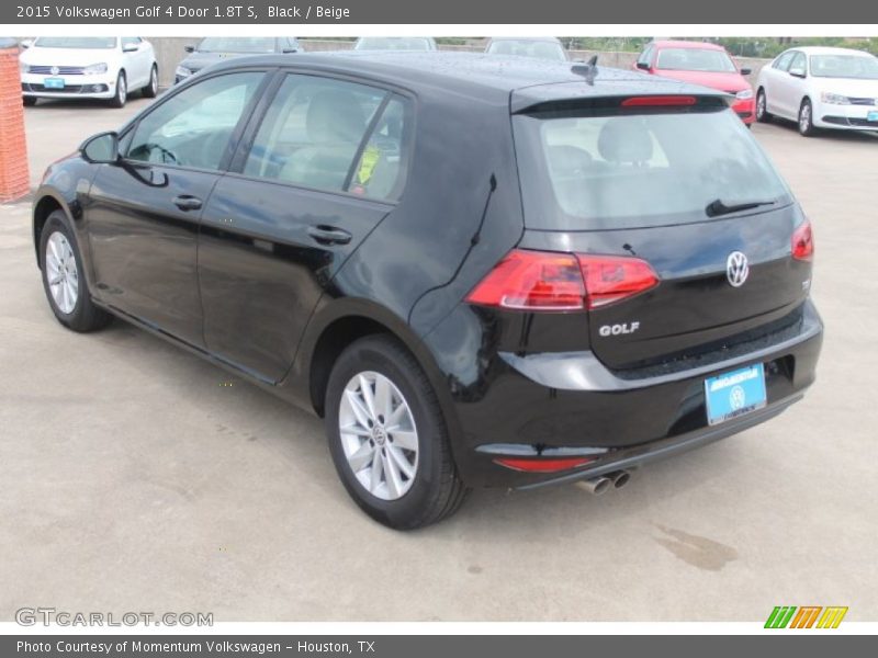 Black / Beige 2015 Volkswagen Golf 4 Door 1.8T S