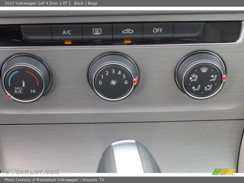 Black / Beige 2015 Volkswagen Golf 4 Door 1.8T S