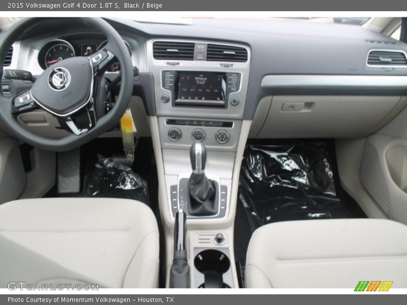 Black / Beige 2015 Volkswagen Golf 4 Door 1.8T S