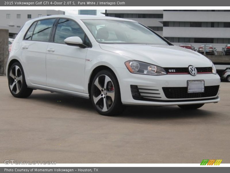 Pure White / Interlagos Cloth 2015 Volkswagen Golf GTI 4-Door 2.0T S