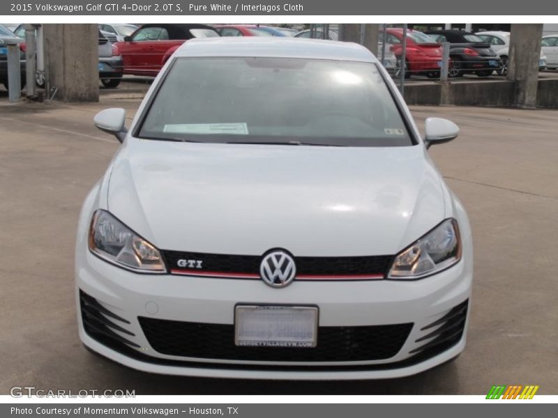 Pure White / Interlagos Cloth 2015 Volkswagen Golf GTI 4-Door 2.0T S