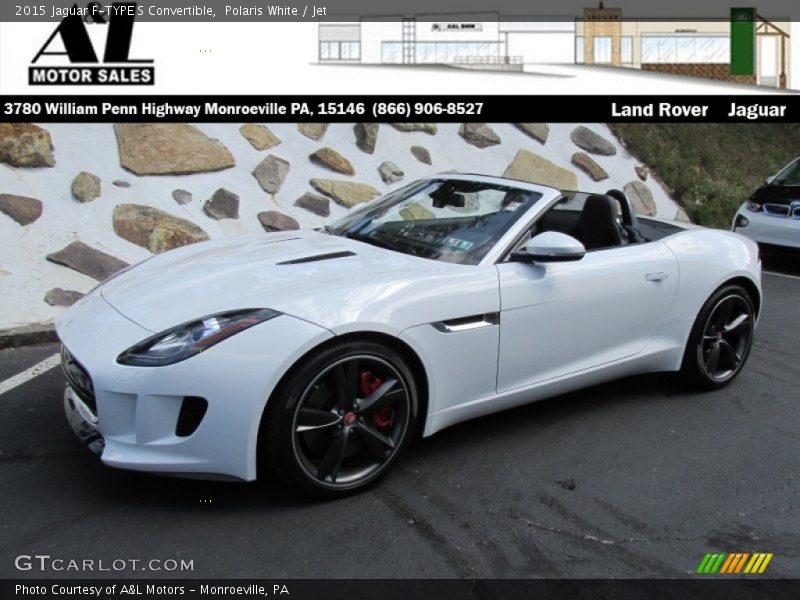 Polaris White / Jet 2015 Jaguar F-TYPE S Convertible