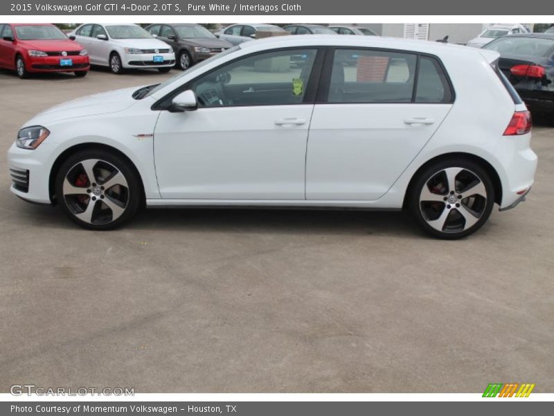 Pure White / Interlagos Cloth 2015 Volkswagen Golf GTI 4-Door 2.0T S