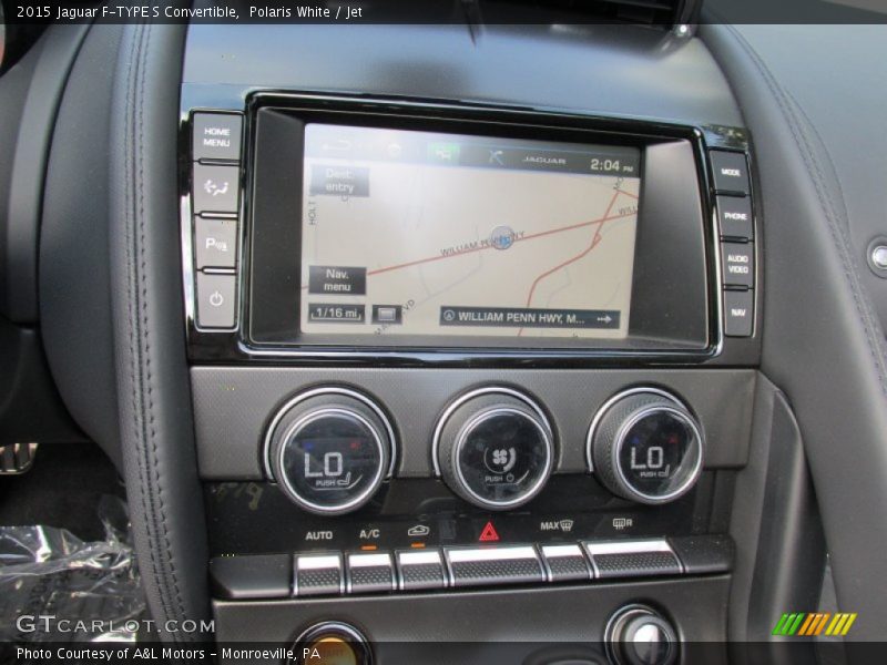 Polaris White / Jet 2015 Jaguar F-TYPE S Convertible