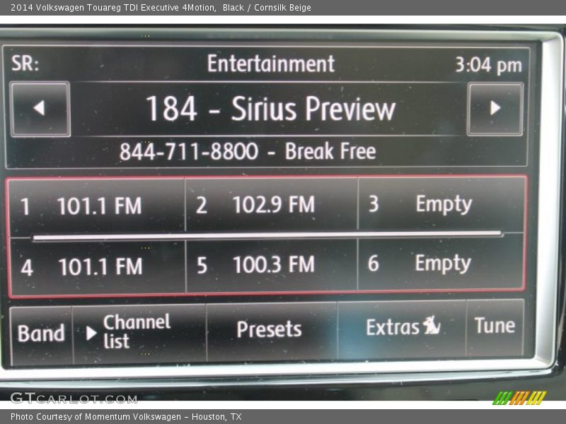 Black / Cornsilk Beige 2014 Volkswagen Touareg TDI Executive 4Motion