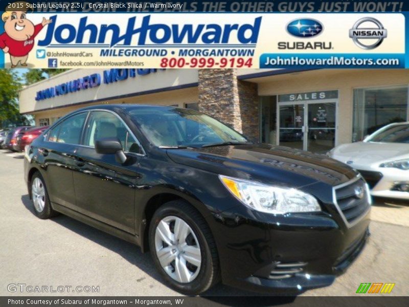 Crystal Black Silica / Warm Ivory 2015 Subaru Legacy 2.5i