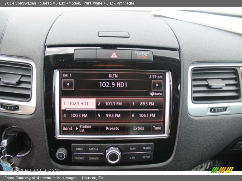 Pure White / Black Anthracite 2014 Volkswagen Touareg V6 Lux 4Motion