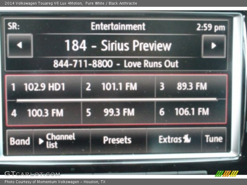 Pure White / Black Anthracite 2014 Volkswagen Touareg V6 Lux 4Motion