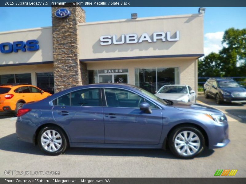 Twilight Blue Metallic / Slate Black 2015 Subaru Legacy 2.5i Premium