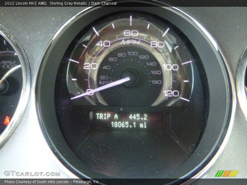 Sterling Gray Metallic / Dark Charcoal 2012 Lincoln MKZ AWD