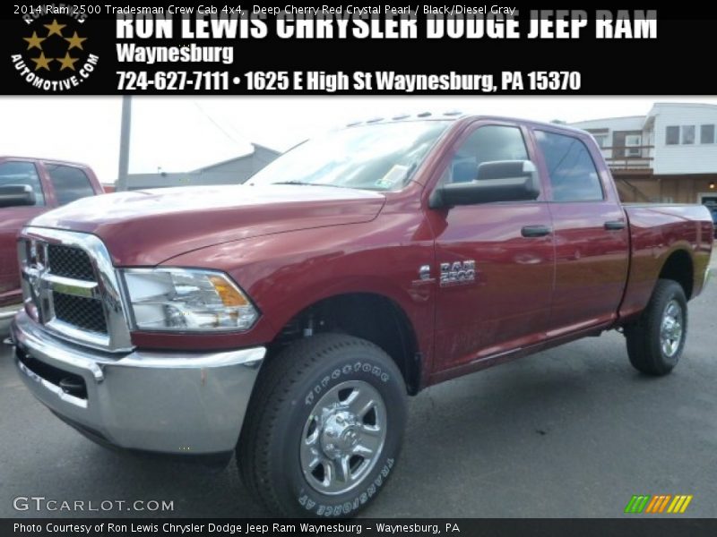 Deep Cherry Red Crystal Pearl / Black/Diesel Gray 2014 Ram 2500 Tradesman Crew Cab 4x4