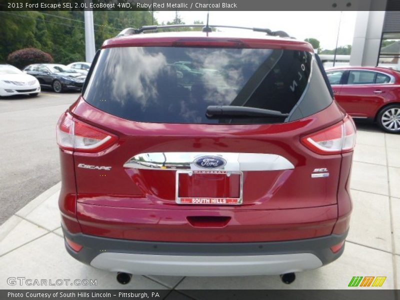 Ruby Red Metallic / Charcoal Black 2013 Ford Escape SEL 2.0L EcoBoost 4WD
