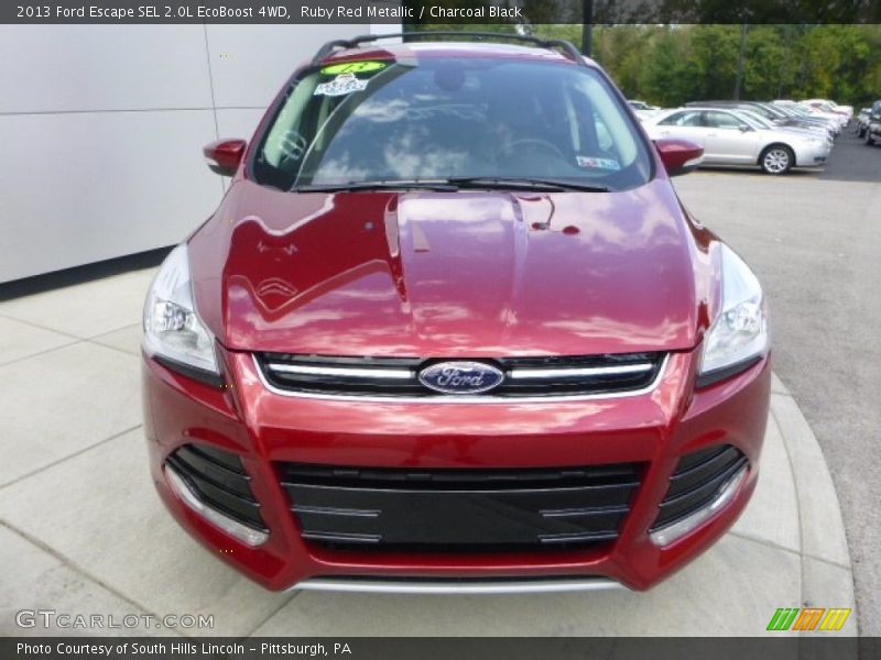 Ruby Red Metallic / Charcoal Black 2013 Ford Escape SEL 2.0L EcoBoost 4WD