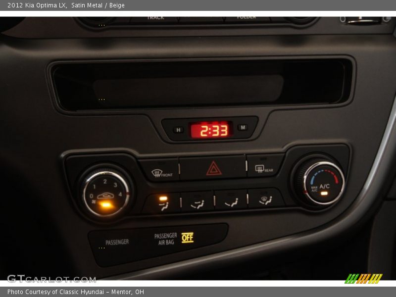 Satin Metal / Beige 2012 Kia Optima LX