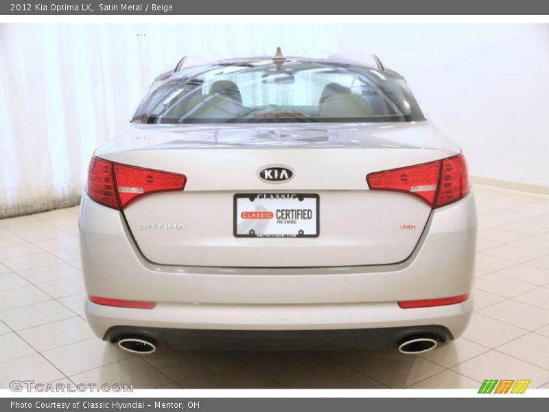 Satin Metal / Beige 2012 Kia Optima LX