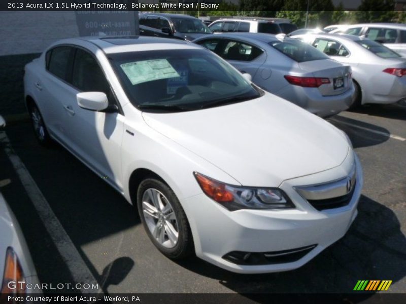 Bellanova White Pearl / Ebony 2013 Acura ILX 1.5L Hybrid Technology