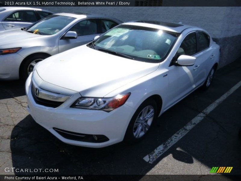 Bellanova White Pearl / Ebony 2013 Acura ILX 1.5L Hybrid Technology