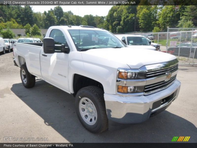 Summit White / Jet Black/Dark Ash 2015 Chevrolet Silverado 3500HD WT Regular Cab 4x4