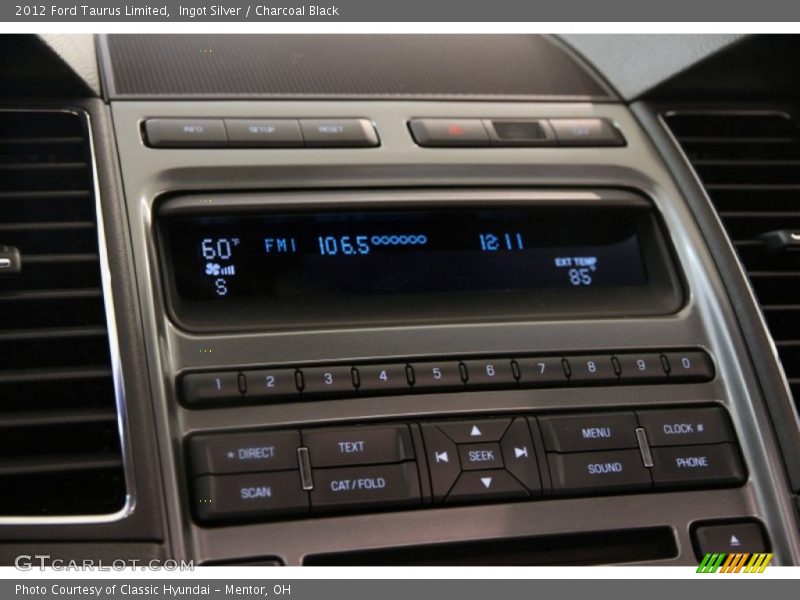 Ingot Silver / Charcoal Black 2012 Ford Taurus Limited