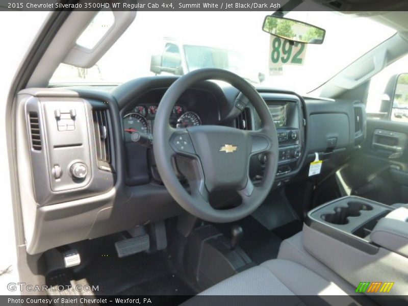 Summit White / Jet Black/Dark Ash 2015 Chevrolet Silverado 3500HD WT Regular Cab 4x4