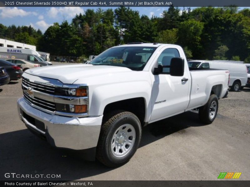 Summit White / Jet Black/Dark Ash 2015 Chevrolet Silverado 3500HD WT Regular Cab 4x4