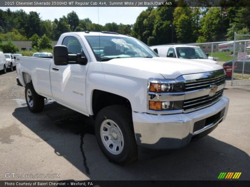 Summit White / Jet Black/Dark Ash 2015 Chevrolet Silverado 3500HD WT Regular Cab 4x4