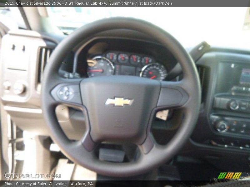 Summit White / Jet Black/Dark Ash 2015 Chevrolet Silverado 3500HD WT Regular Cab 4x4