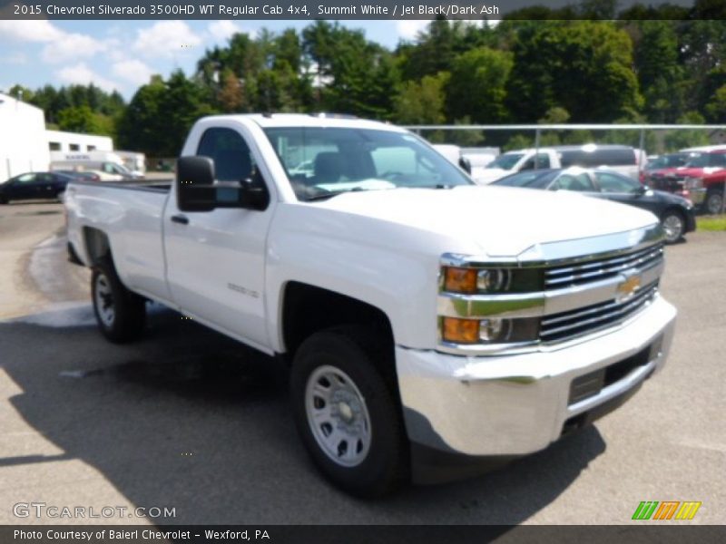 Summit White / Jet Black/Dark Ash 2015 Chevrolet Silverado 3500HD WT Regular Cab 4x4