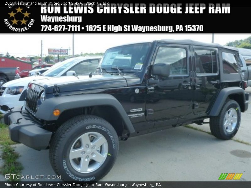 Black / Black 2015 Jeep Wrangler Unlimited Sport S 4x4