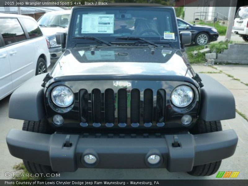 Black / Black 2015 Jeep Wrangler Unlimited Sport S 4x4