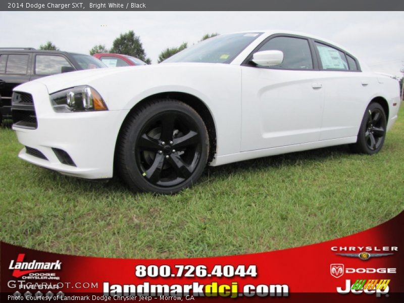Bright White / Black 2014 Dodge Charger SXT
