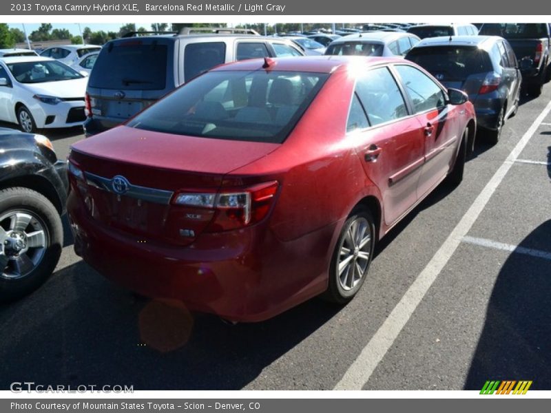 Barcelona Red Metallic / Light Gray 2013 Toyota Camry Hybrid XLE